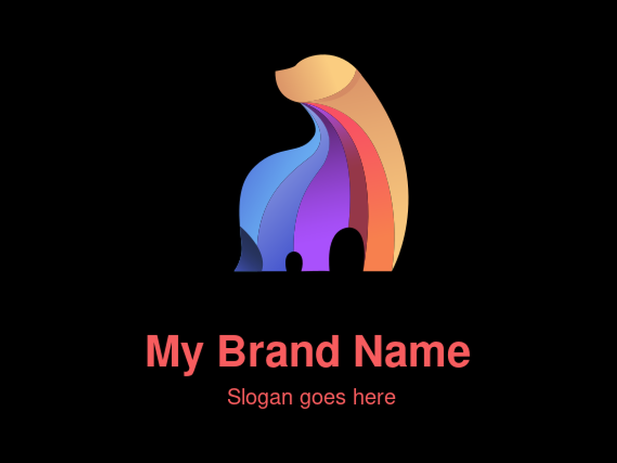 Vibrant Gradient Colorful Bear Logo Design for Creative Nature Brands